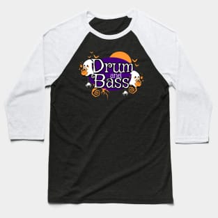 DRUM AND BASS  - Trick or Beat Ghosts (white) Baseball T-Shirt